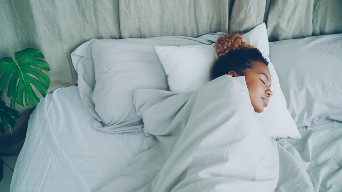 A woman resting peacefully